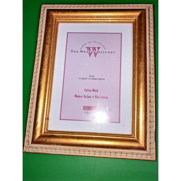 The Weston Gallery Italian Wood Capri Collection Picture Frame 7"x9" Hold 5" x7" - Picture 3 of 6